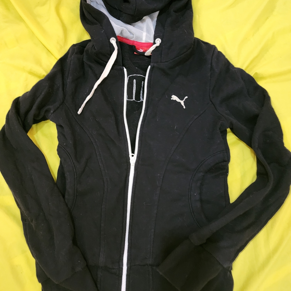Puma Black Zip-Up Hoodie